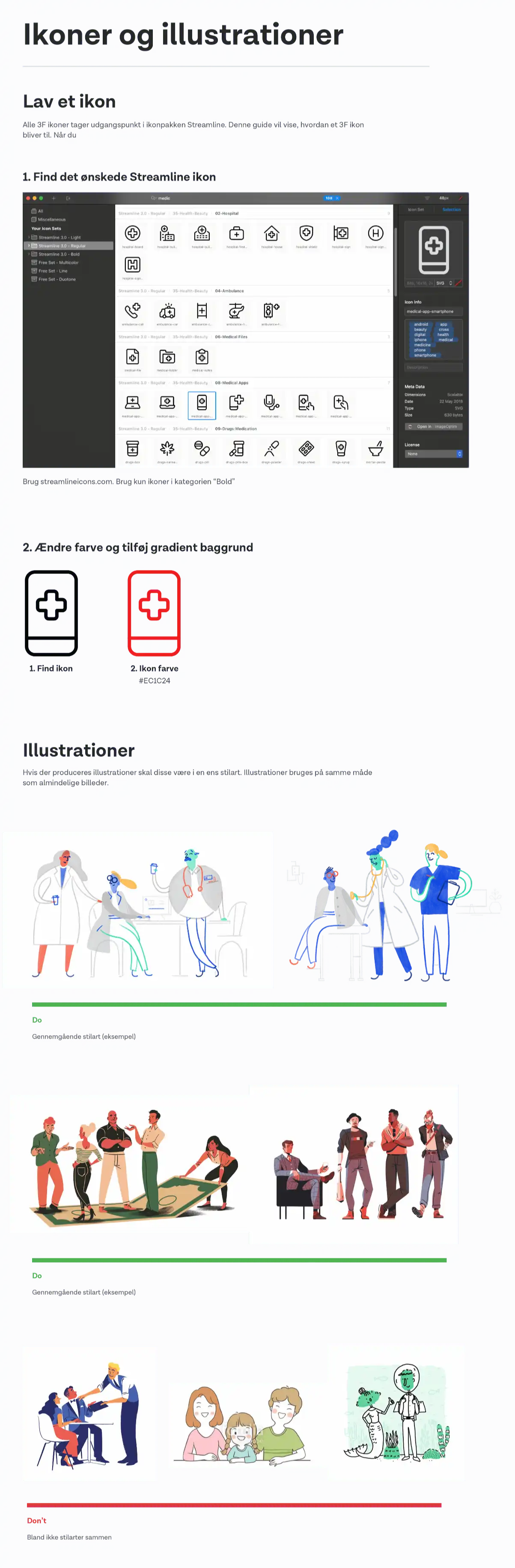 Illustration af ikoner